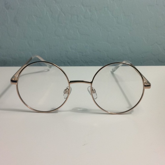 FOREVER 21 GOLD/ CLEAR GLASSES - Picture 1 of 2